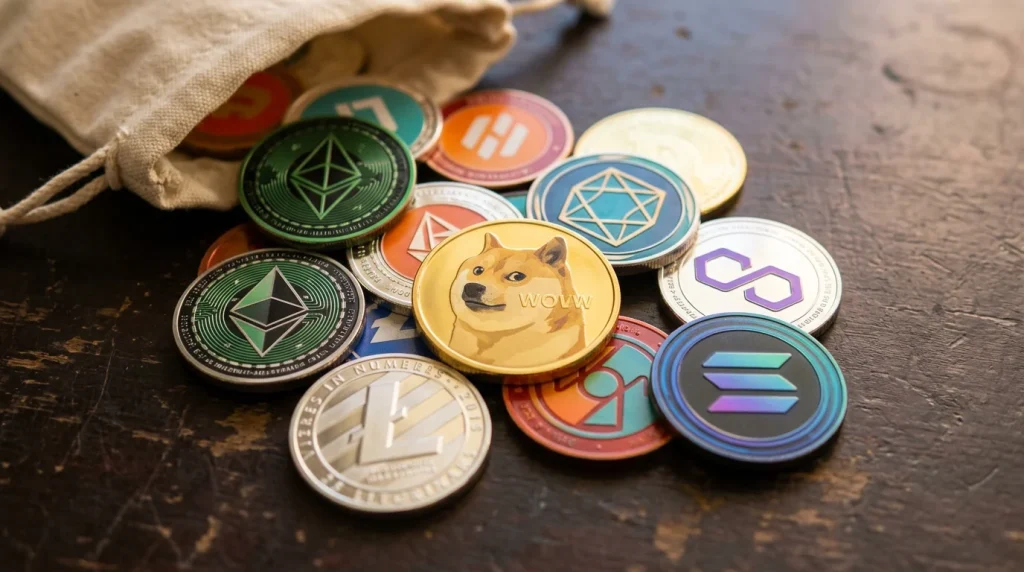 Dogecoin, Litecoin, SOL og TRX — niche-altcoins til krypto-væddemål